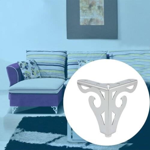 4PCS Metal Iron Polished Chair Legs 10cm Sofa BaseHollow Accessories Patten Feet Table Hollow Cabinet Table Bed Parts Furni Z1N9