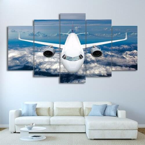5 pieces 5d diy diamond painting Blue Sky White Cloud Aircraft,full,square,embroidery diamond round,diamond mosaic gift