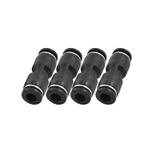 6mm to 6mm Straight PU06 Push In Quick Fittings Connectors 4 Pcs