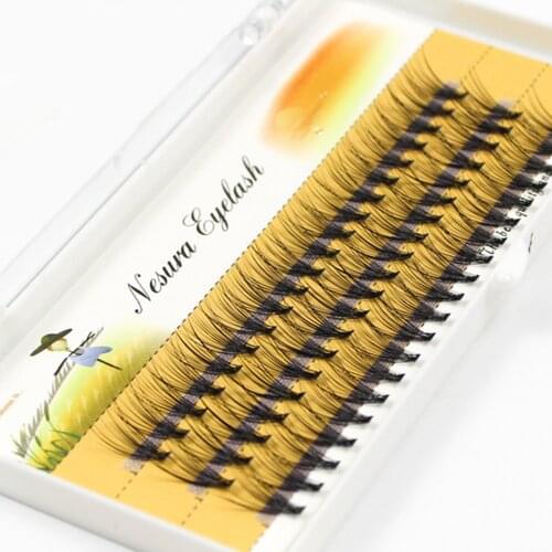 60 Bundles Mink Eyelash Extension Natural 3D Russian Volume Faux Eyelashes Individual 20D Cluster Lashes Makeup Cilia