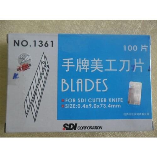 Airlfa for 100 pieces SDI 1361 trumpet blade angle paper cutter razor blade aper knife cutter SK2+Cr of special steel in japan