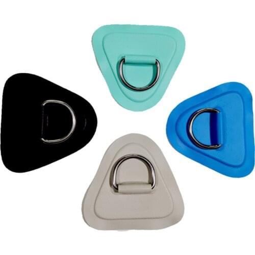 6X Stainless Steel Kayak D-Ring Buckle D-Ring Patchs for Surfboard Canoe Accessories Inflatable Boats