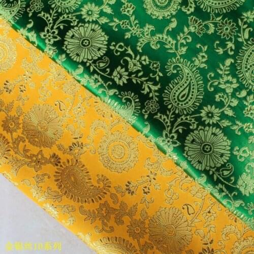 Damask satiin fabric metallic Jacquard flower Apparel Costume Furnishing Curtain Upholstery DIY Material fabric
