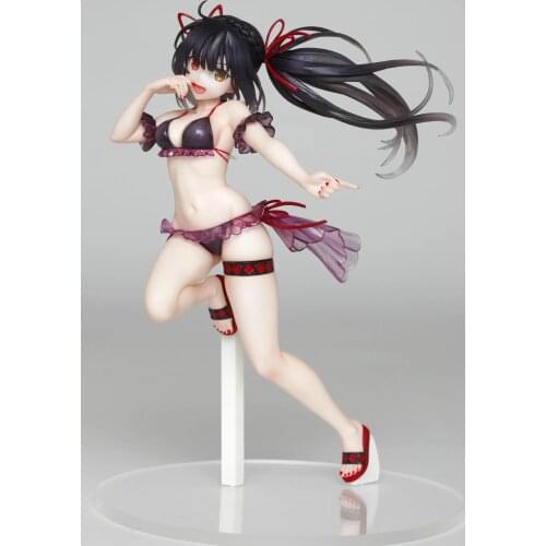 Japanese Anime Figure Date A Live Tokisaki Kurumi Swimsuit Ver Date A Bullet PVC Action Figure Model Toys