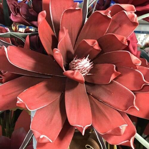 80CM Artificial Large Magnolia Foam Fake Flower Simulation Magnolia Flower Head For Wedding Background Wall Home Decoration