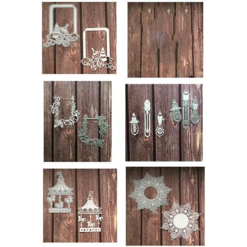 Carousel Lace Napkin Ballons Frame With Toys Metal Cutting Dies for DIY Scrapbooking Paper Cards Making Crafts 2019 New Diecuts