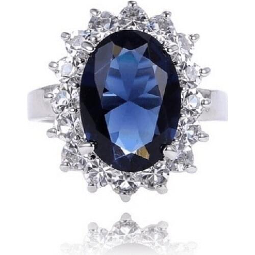 Classic Diana British Princess Kate Engagement Ring Fashionable Zircon Vintage Rings for Women Party Finger Jewelry Accessories