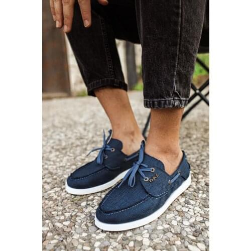 Knack Seasonal Linen Male Shoes Blue Color New Model 2021 Trend Stylish Faux Leather Laced Showy Luxury Sports Shoes 008