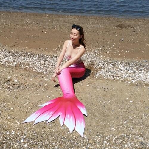 Newest Custome Swimable Mermaid Tails with Monofin for Adult Women Men Swimsuit Swimming Mermaid Cosplay Costume Beach Artifact