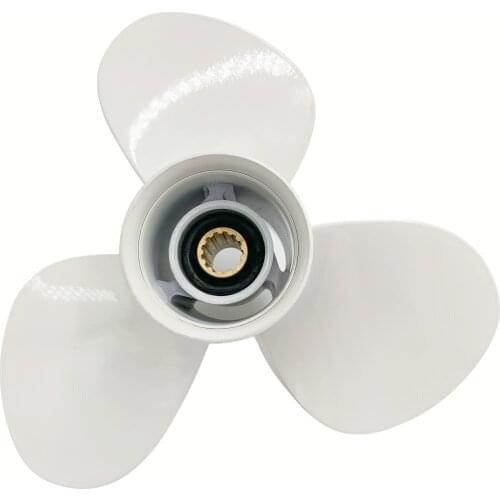 Boat propeller suit for Yamaha 12 1/4x9 aluminum prop 40-55HP 3 blade 13 tooth RH OEM No: 663-45956-01-EL