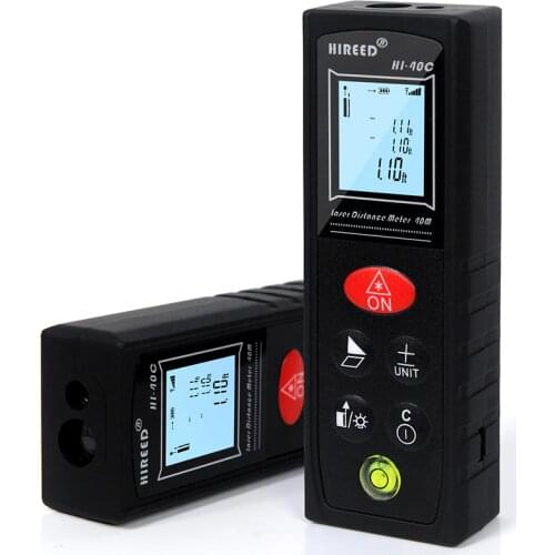 Mini 40M Handheld Rangefinder Laser Distance Meter Digital Laser Range Finder Laser Tape Measure Tester with 360 level