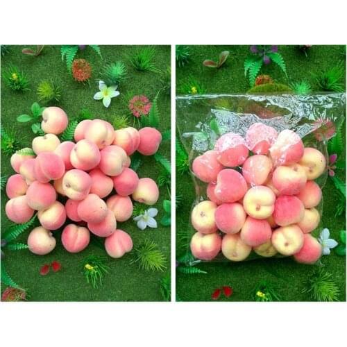 Mini Fruit Toy Small Peach Strawberry Food Simulation Vegetable Set House Childrens Toys Kichen Decoration Teaching Aid 2021