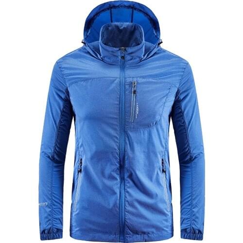 Mens Summer Sunscreen Breathable Skin Clothes Quick-drying Light Outdoor Trekking Working Travel Windbreaker Men Fishing Top