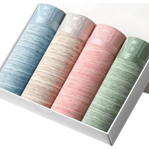 Men Underwear Cotton Boxers Panties Comfortable Mens Underpants Sexy Solid Cuecas Trunks Brand Shorts Men Boxer