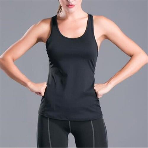 New Womens Sports Vest Professional Quick-drying Fitness Tank Top Active Workout Yoga Clothes T-shirt Running Gym Jogging Vest