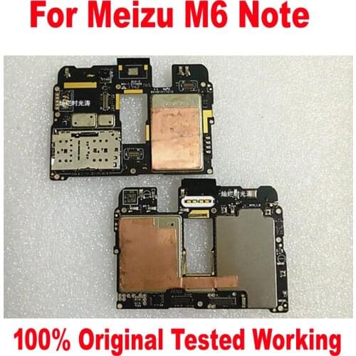 Original Tested Working Mainboard Motherboard For Meizu M6 Note / Meilan Note 6 MB Plate Circuits Full Chips Card Fee Flex Cable