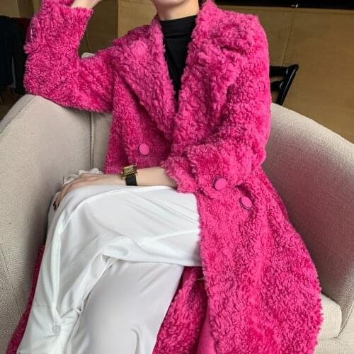 Real Fur Coat Women 100% Wool Jacket Autumn Winter Coat Women Clothes 2020 Korean Long Fit Sheep Shearing Fashion Tops Women 161