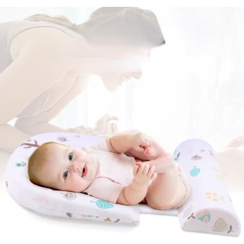 Baby Prevent Spit Milk Slope Cushion Pillow Newborn Memory Pillow Side Feed Choke Milk Pillows Breathable Anti-skidding