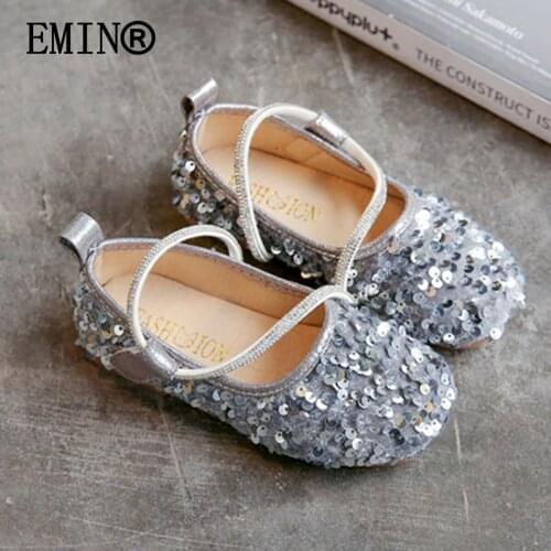 Girls Sequined Sandals 2021 Summer New Shiny Shoe Body Comfortable And Soft Campus Leisure Stage All-Match