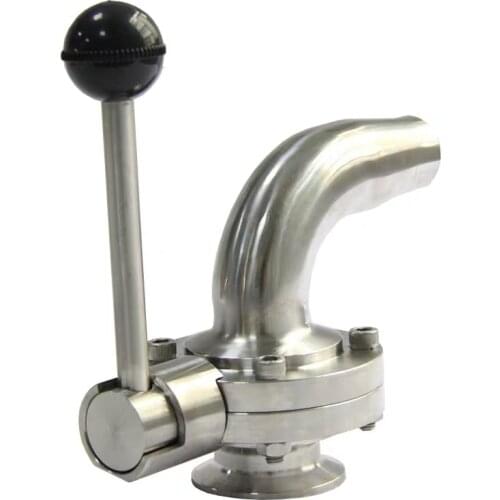 1-1/2" 19-38mm SS304 Stainless Steel Sanitary one side 1.5" Tri Clamp one side elbow Butterfly Valve Homebrew Beer Dairy Product