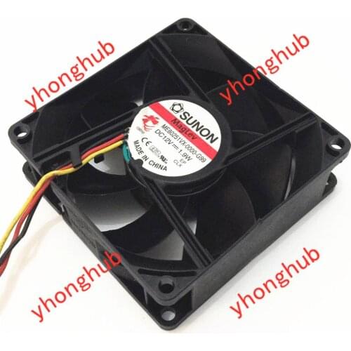 SUNON ME80251VX-0000-G99 Server Cooling Fan DC 12V 1.9W 80x80x25mm