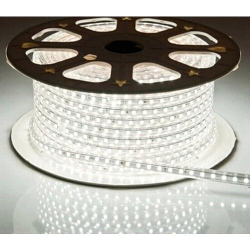 AC 220V led strip light 2835 waterproof IP67 IP68 led tape with power plug led rope ribbon warm white blue red green yellow