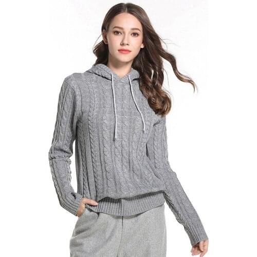 Autumn Hooded Sweater Women Casual Pullovers Ladies Long Sleeve Knitted Tops 2021 New Fashion Clothing