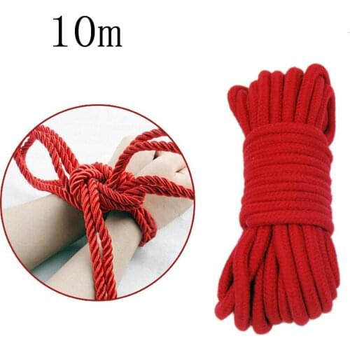 10M Thickening Cotton Rope SM Bondage Restraint Sex Toys Hands And Foots Rope Sexy Binding Sex Slave Series For Men Women Couple