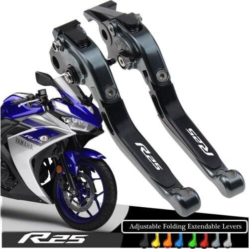 Yzf R25 Motorcycle Accessories Folding Extendable Brake Clutch Levers for YAMAHA YZF-R25 YZF R25 YZFR25 2014 2016 2017