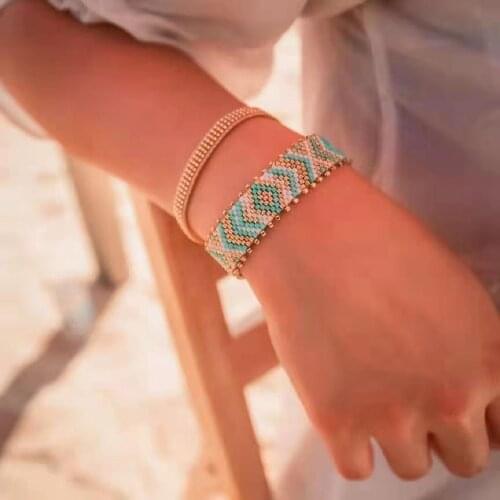 Go2boho 2021 Summer Jewelry For Women Miyuki Seed Beads Bracelets For Girls Evil Eye Bracelet Jewellery Gift for Best Friends