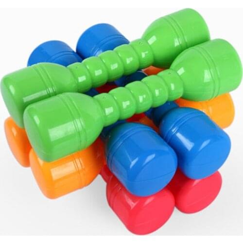 1 Pair=2 Pieces Children plastic dumbell sport game fitness dancing tool indoor training 4 colors