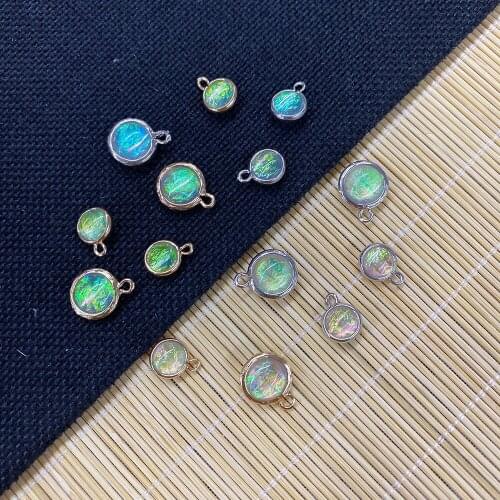 Resin Flat Round Pendant Exquisite Small Pendant Jewelry Pendant IDY Accessories Necklace Bracelet Size 12mm, 10mm