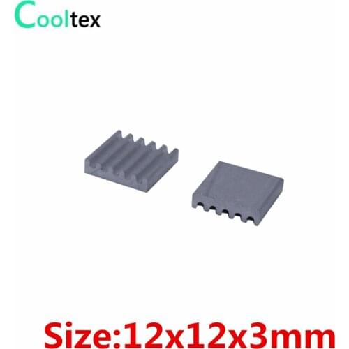 1000pcs/lot) 12x12x3mm Aluminum heatsink Extruded radiator for Electronic IC chip RAM cooler cooling