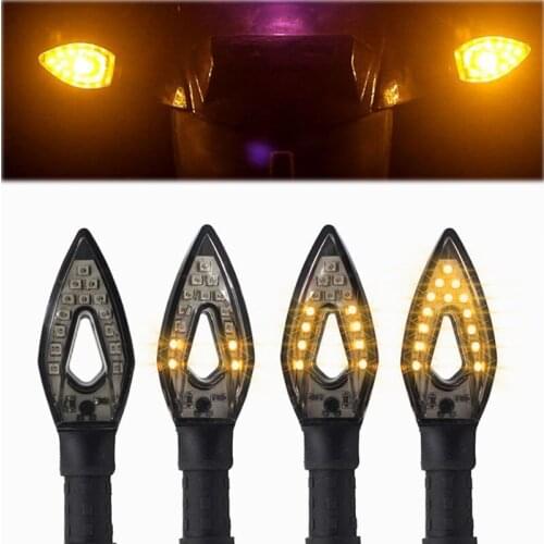 12V Motorbike ABS M10 Motor Turn Signal Lights A Pair Blinker Bulb Amber Flasher Fit for Suzuki Honda Yamaha Kawasaki BMW Ducati