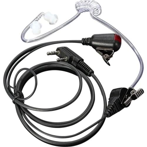 2 Pin Acoustic Tube Talkie Walkie Mic Earpiece Headset for Kenwood TK-3118/2118