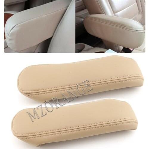 2pcs Leather Seat Armrest Cover For Ford F250 F350 Excursion Lariat 1999-2007 Car Accessories Replacement