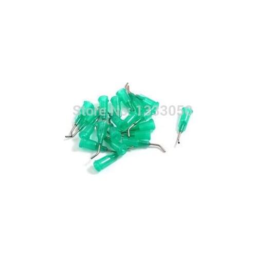 20 Pcs 18ga Stainless Steel 45 Degree Bent Tip Dispenser Needles Tips