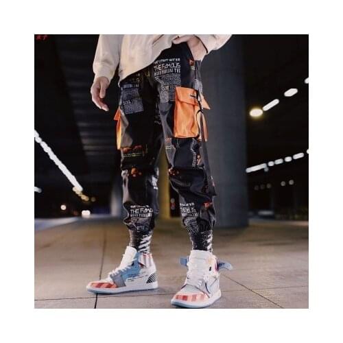 2021 mens spring and autumn hip-hop popular pencil pants trousers streetwear goods ripped sweatpants jogger trousers ha