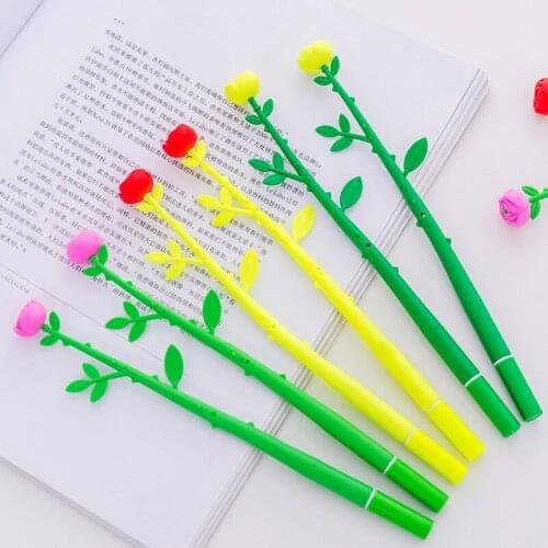 24 Pcs Flower Gel Pen Korea Personality Creative Cute Cartoon Simulation Small Fresh Student Supplies Signature Pen