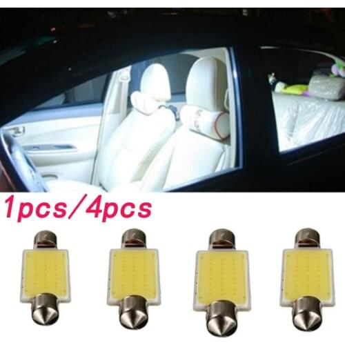 4X Bright White 2W COB LED Festoon 41mm 42mm INTERIOR Dome Light 239 272 C5W cars auto reading light