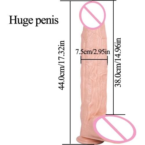 44cm Suction Cup Realistic Huge Big Penis Adult Dildos Butt Plug Anal Sex Toys For Women Masturbation Tools Soft Fidget Dildo