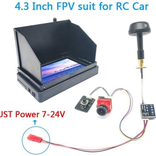 5.8G 48CH 4.3 Inch Dual Antennas FPV Monitor 480x272 with 5.8G 600mw transmitter and CMOS 1200TVL fpv camera for RC Cars