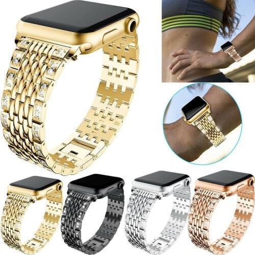 Crystal Diamond Wrist Strap Bracelet Band For Apple Watch iWatch 40mm 44mm