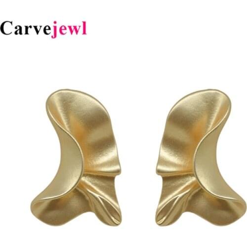 Carvejewl stud earrings irregular leaf stud earrings for women jewelry girl gift earing 2019 spring style simple personality hot