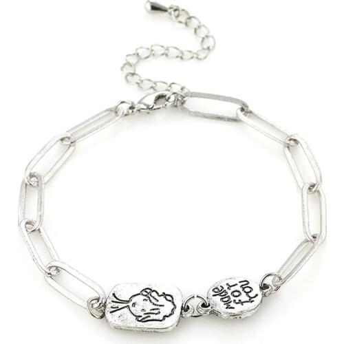 Temperament Contracted Little Boy Hand Chain Individual Character Hip-Hop Acted The Role Of Lovely Cartoon Bracelet For Women