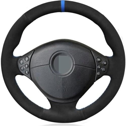 Black Suede Hand-Stitched Comfortable Soft Car Steering Wheel Cover For BMW M Sport E36 1996-2000 E39 1995-2001 M5 1998-2000 E38