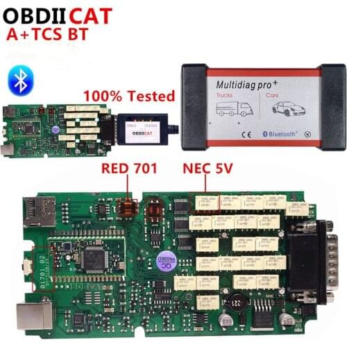 DHL Free Diagnostic Tool MVD TCS Multidiag 2017.3 with Keygen Green Single Board OBDIICAT TCS Scanner fo CAR/TRUCK Code reader