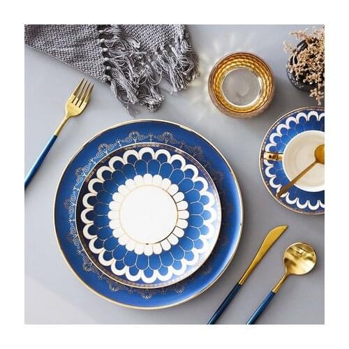 European Restaurant Dining Salad Fruit Plate Western Style Tableware Set Dim Sum Steak Nordic Clubhouse Free Shipping