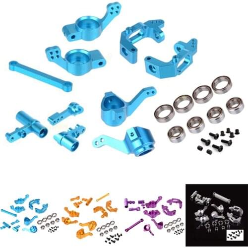 HSP RC 1/10 Model Car Upgrade Parts Aluminum Steering Hub Mount 102010 102011 102012 102040 102057 102068 Bearings Bolts Screws