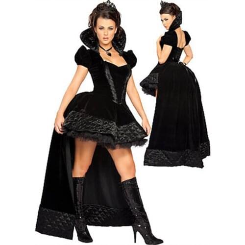 Code Division Tuxedo Dress Uniforms Queen Black Queen Witch Costume Vampire Devil Halloween Costume DS Costumes Party Dress New